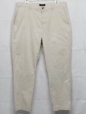 Roundtree & Yorke Casuals Mens Chino Pants 36 X 30 Flat Front Stretch